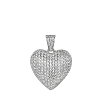 Heart CZ Pendant (Silver)