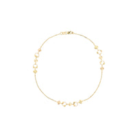 Anklet Accent Charm Dainty Cable-Link (14K)