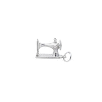 Miniature Sewing Machine Charm Pendant (Silver)