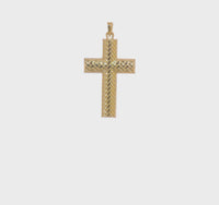 Lightweight Basketweave Cross (14K) 360 - Popular Jewelry - New York
