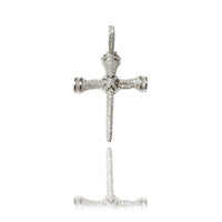 Iced Out Cross CZ Pendant (Sterling Silver)