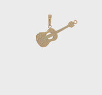 Textured Guitar Pendant (14K)
