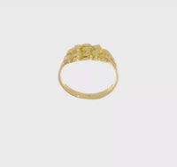 Smukły pierścień samorodkowy (14K) 360 — Popular Jewelry - Nowy Jork