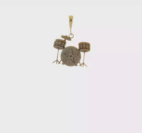 Drum Set Pendant (14K) 360 - Popular - Jewelry - Nee York