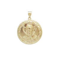 Jesus Head Round Medallion Pendant (14K)