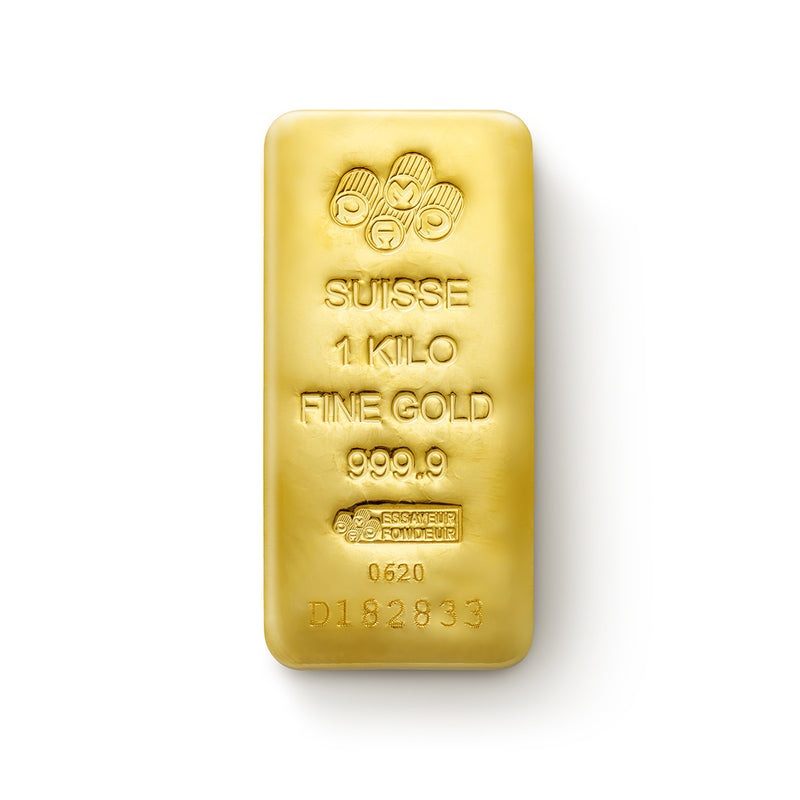1000g-1kg-Fine-Gold-24K-Cast-Bar-PAMP-Swiss-Suisse-Front