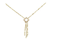 Gemstone Core [Circle] Tassel Fancy Necklace (14K)