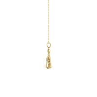Angel Diamond Ash Holder Kalung kuning (10K) sisih - Popular Jewelry - New York