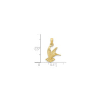 Escala amarela do pingente de colibri voador (10K) - Popular Jewelry - New York