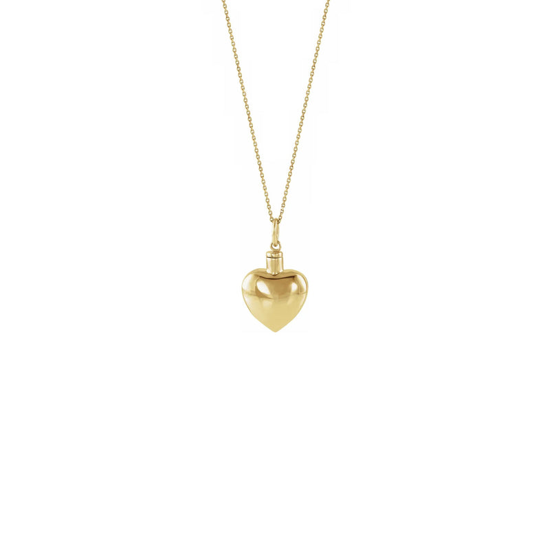 Heart Ash Holder Necklace (10K) back - Popular Jewelry - New York