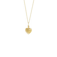 Ogrlica s držačem od pepela u obliku srca (10K) sprijeda - Popular Jewelry - New York