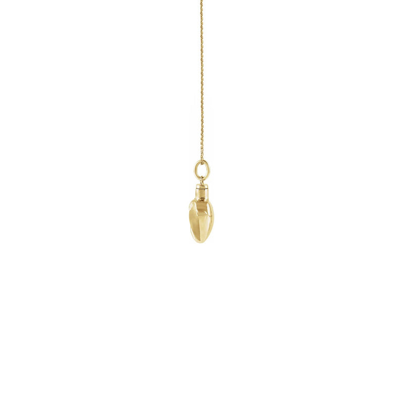 Heart Ash Holder Necklace (10K) side  - Popular Jewelry - New York
