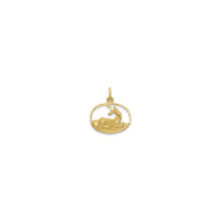 Resting Unicorn Charm (10K) front - Popular Jewelry - New York