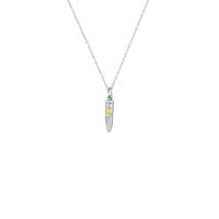 Bullet Ash Holder Necklace (10K) front - Popular Jewelry - New York