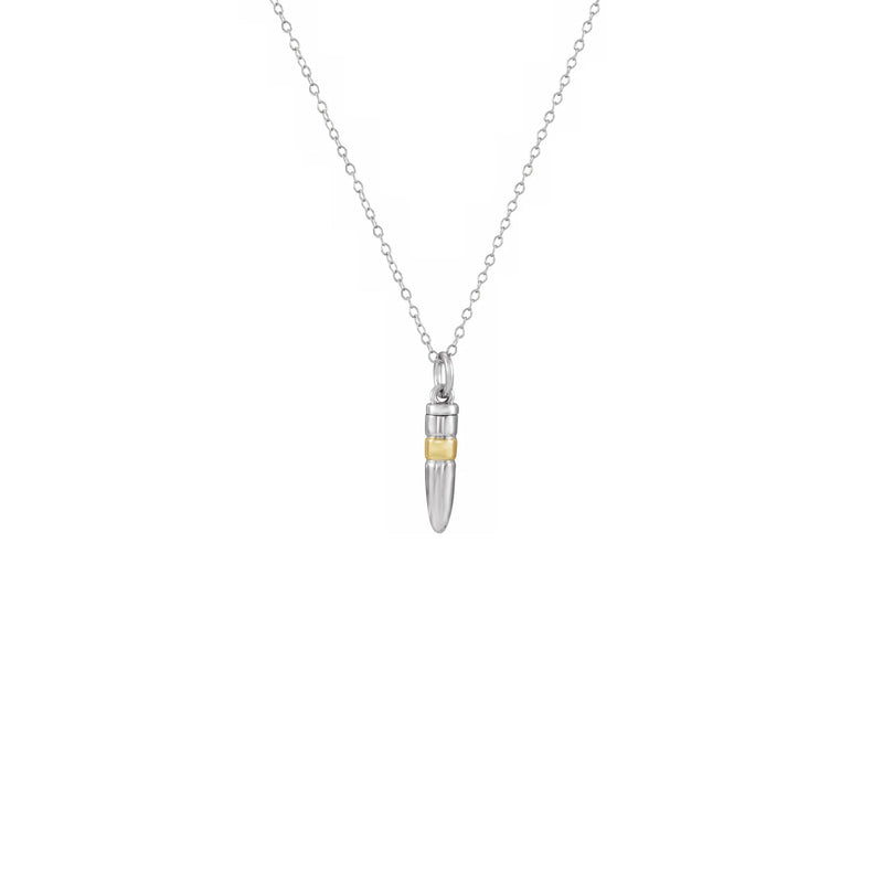 Bullet Ash Holder Necklace (10K) front - Popular Jewelry - New York