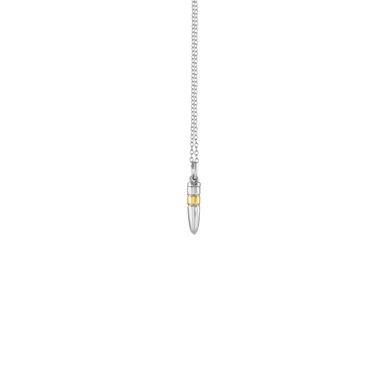 Bullet Ash Holder Necklace (10K) side - Popular Jewelry - New York