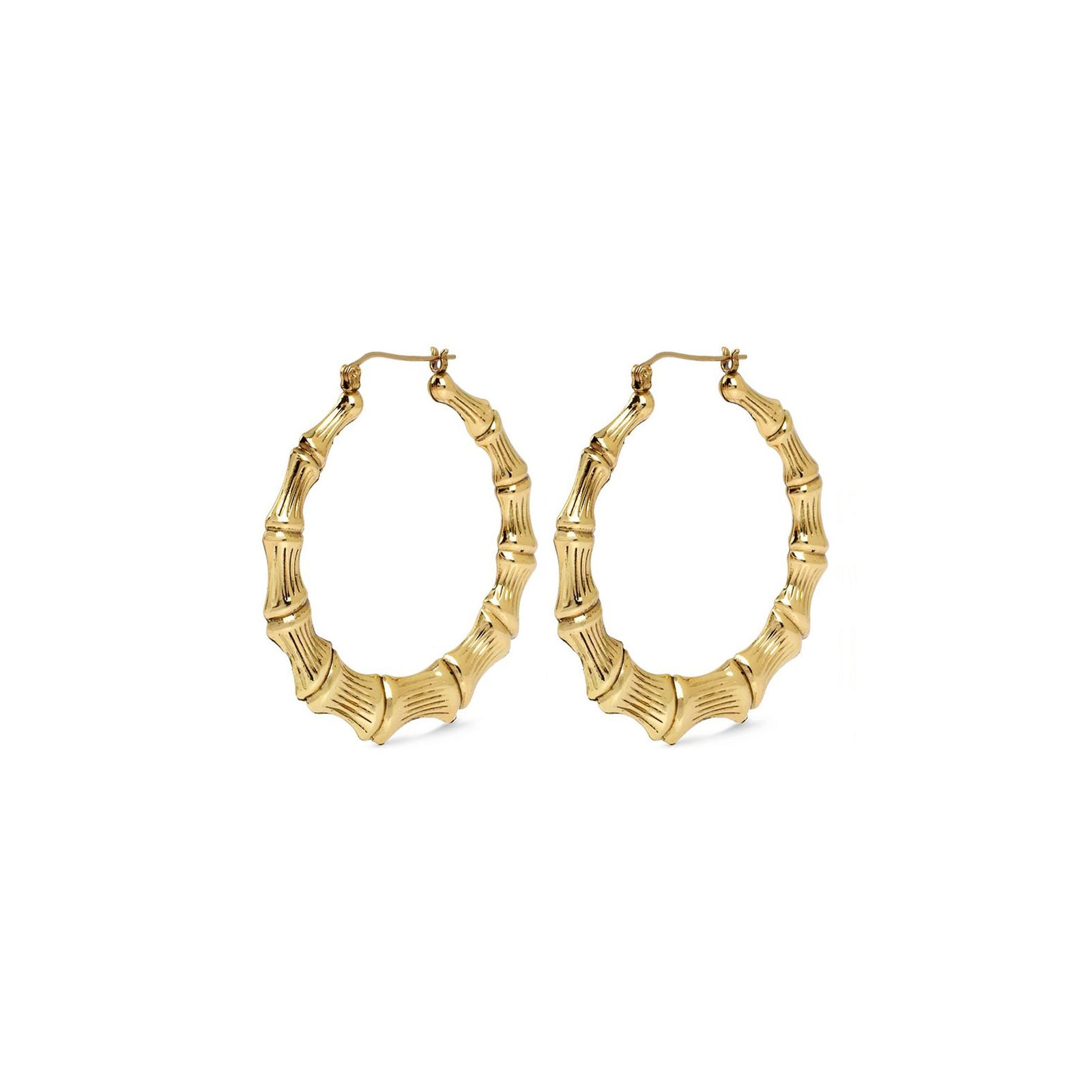 bambus hoops Bamboo Hoops Earrings (10K & 14K)