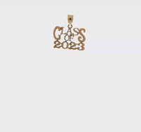 Class of 2023 Swirly Pendant (14K) 360 - Popular Jewelry - New York