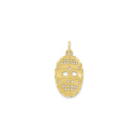 Hockey Mask Pendant (10K) sa harap - Popular Jewelry - New York