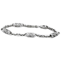 Pavé Cylinder Nugget CZ Bracelet (14K).