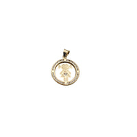 Yellow Gold CZ Girl Heart Pendant (14K)