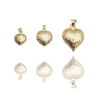 Peacock's Eye Diamond-Cut Heart Pendant (14K)