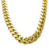 Chain Link Miami-Cuban Solid (14K Yellow Gold) - Diamond Diamond 恆福 珠寶 金 行 New York City 169 Canal Street 10013 fivarotana firavaka Playboi Charlie Chinatown @luckydiamondny 2124311180