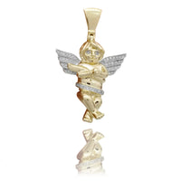 Diamond Little Praying Angel Two-Toned Gold Pendant (14K)