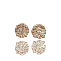 Grand Cluster Diamond Stud Rose Gold Earrings (14K)