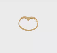 Keng qiyshiq chevron uzuk (14K) 360 - Popular Jewelry - Nyu York