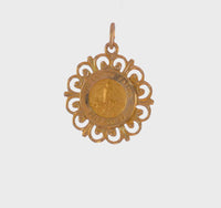 Ornamented Our Lady of Fatima Round Solid Medal (14K) 360 - Popular Jewelry - New York