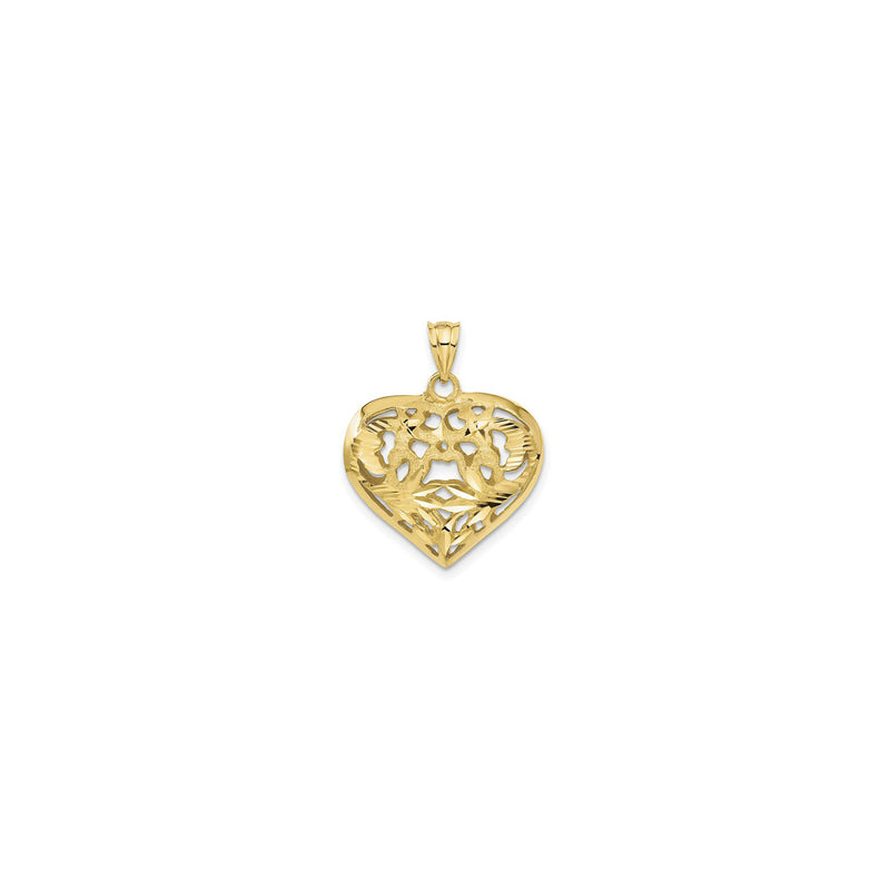 3-D Fancy Heart Pendant (14K) back - Popular Jewelry - New York