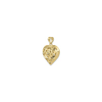 3-D Fancy Heart Pendant (14K) diagonal - Popular Jewelry - New York