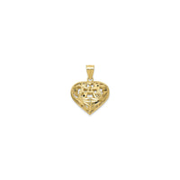 3-ಡಿ ಫ್ಯಾನ್ಸಿ ಹಾರ್ಟ್ ಪೆಂಡೆಂಟ್ (14 ಕೆ) ಮುಂಭಾಗ - Popular Jewelry - ನ್ಯೂ ಯಾರ್ಕ್