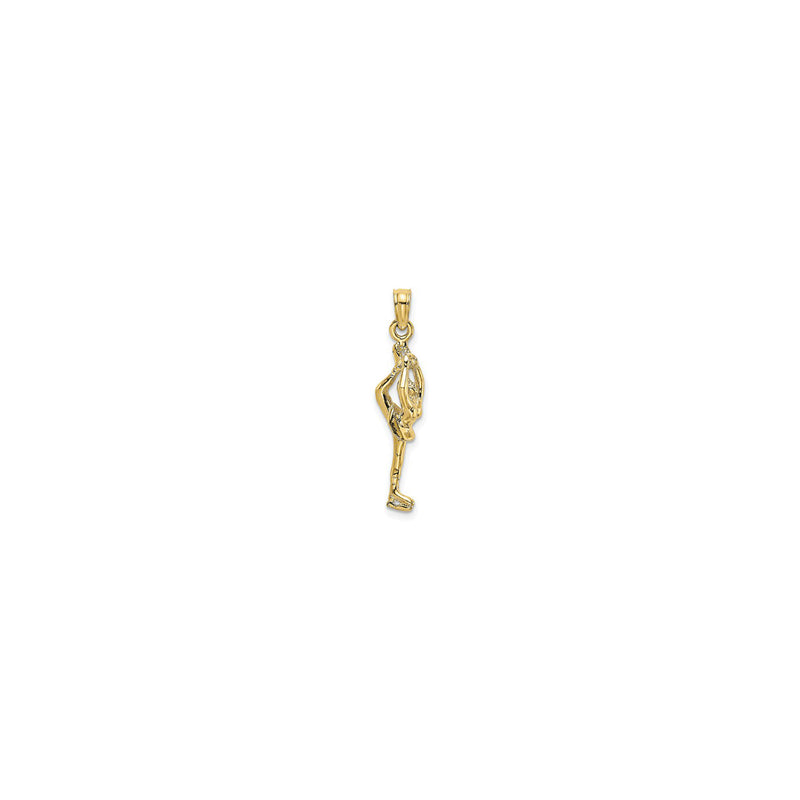 3D Figure Skater Pendant (14K) front - Popular Jewelry - New York