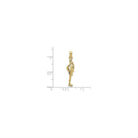 3D Figure Skater Pendant (14K) scale - Popular Jewelry - New York