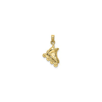 Pendant 3D Rollerblade (14K) blaen - Popular Jewelry - Efrog Newydd