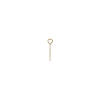 4-Folia Trifolio Milgrain Cutout Pendant (14K) flanko - Popular Jewelry - Novjorko