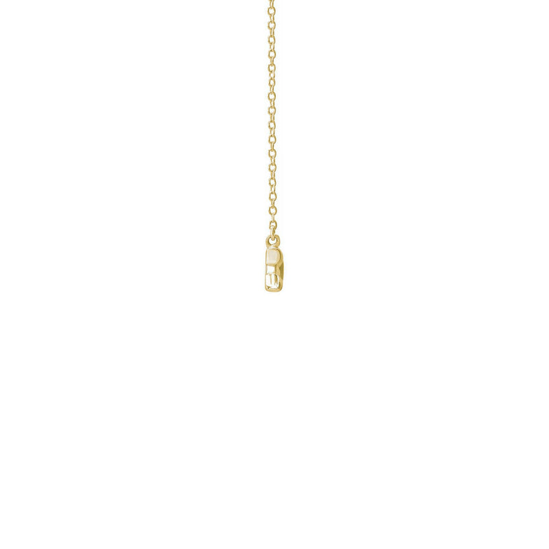 Arrow Necklace yellow (14K) side - Popular Jewelry - New York