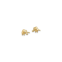 Baby Elephant Stud Earrings (14K) side - Popular Jewelry - New York