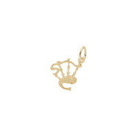 Bagpipes Charm yellow (14K) main - Popular Jewelry - New York
