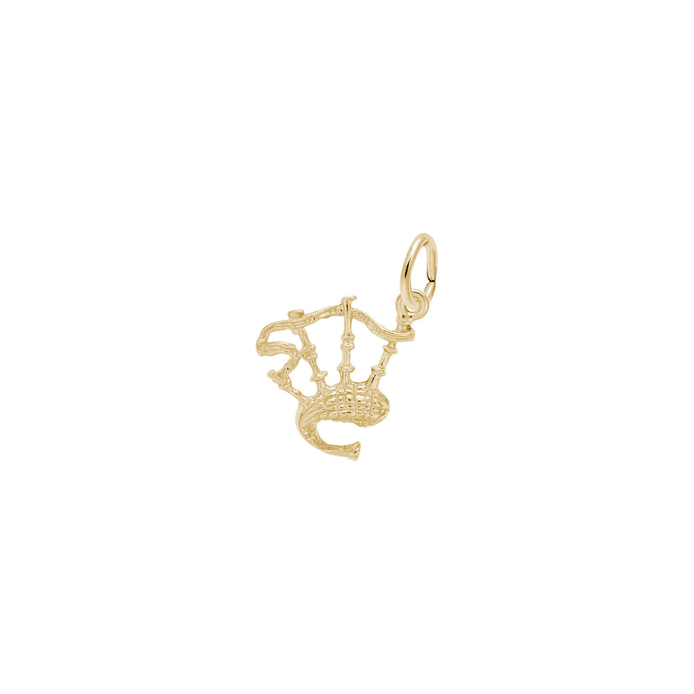 Bagpipes Charm yellow (14K) main - Popular Jewelry - New York