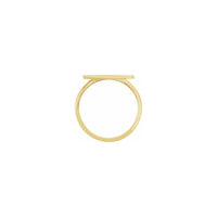 Bar Signet Ring yellow (14K) setting - Popular Jewelry - New York