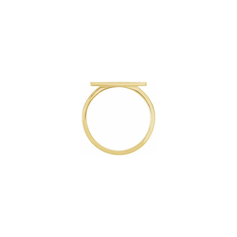 Bar Signet Ring yellow (14K) setting - Popular Jewelry - New York
