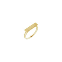 Bar Signet Ring yellow (14K) main - Popular Jewelry - New York