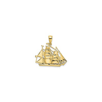 बार्क सेलिंग शिप पेंडेंट (14 के) फ्रंट - Popular Jewelry - न्यूयॉर्क