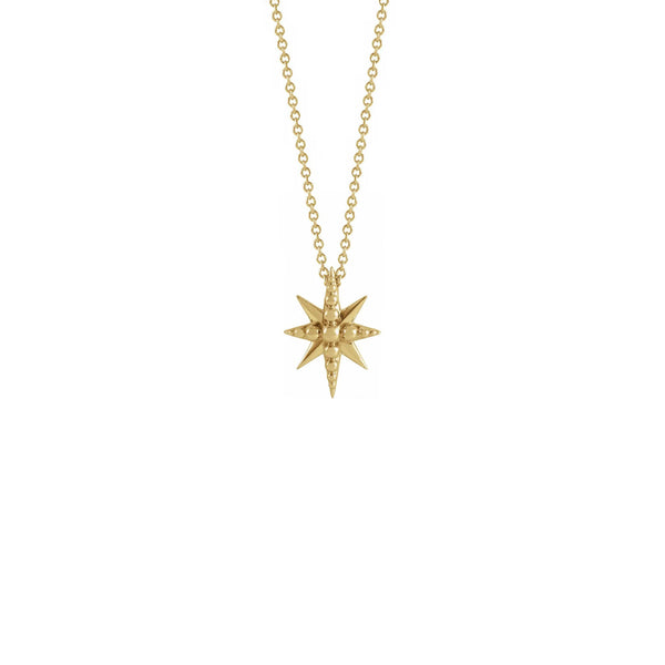 Beaded Starburst Necklace yellow (14K) front - Popular Jewelry - New York