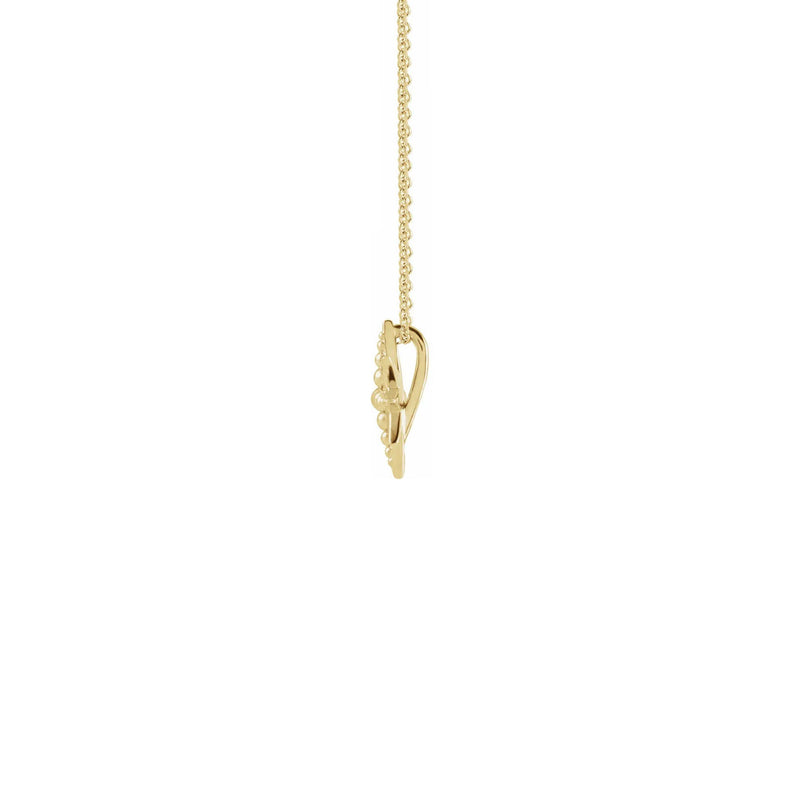 Beaded Starburst Necklace yellow (14K) side - Popular Jewelry - New York