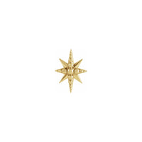 Pendant Starburst Glain melyn (14K) blaen - Popular Jewelry - Efrog Newydd