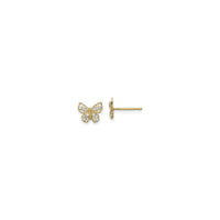 Bedazzled Butterfly Stud Earrings (14K) main - Popular Jewelry - New York